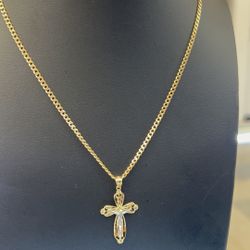 10kt Gold Chain With Pendant 18140