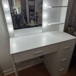 Vanity with Mirror and Lights