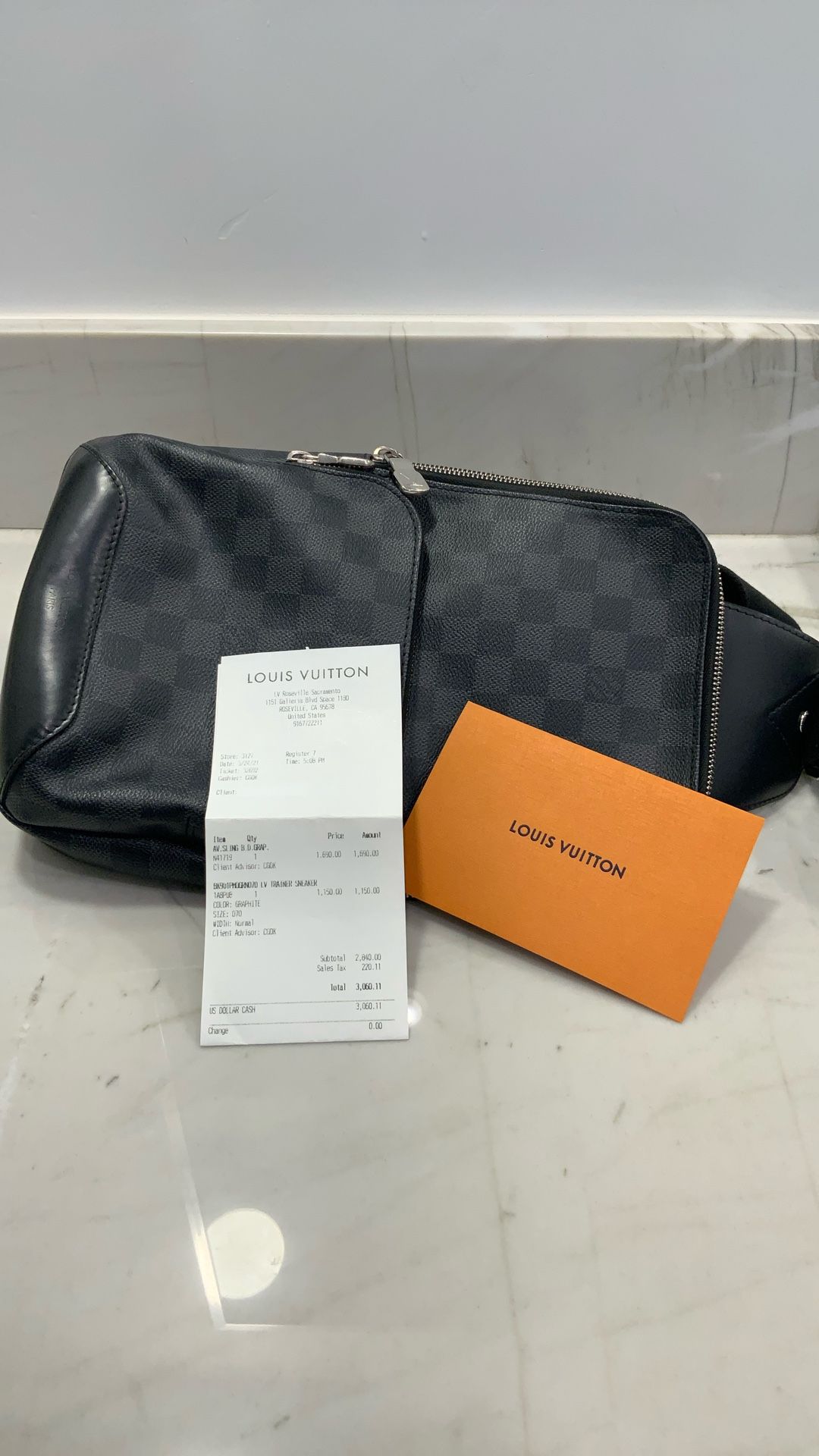Genuine Louis Vuitton Avenue Sling Bag! MSRP $2200.00