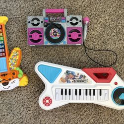 Kids Musical Toy Set – Guitar, Piano & Boombox, zip 91914