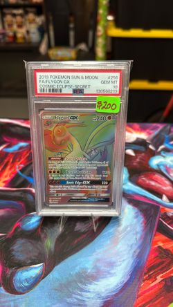 PSA 10 2019 POKEMON SUN & MOON FA/FLYGON GX COSMIC ECLIPSE-SECRET