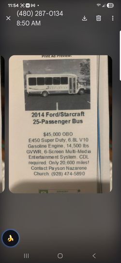 2014 Ford/Starcraft 25-Passenger Bus