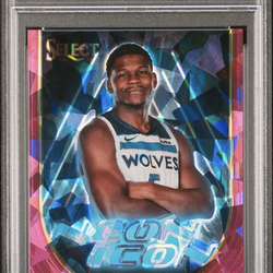 2023 Select Anthony Edwards #5 Neon Icon Pink Cracked Ice PSA 9 Timberwolves 🔥