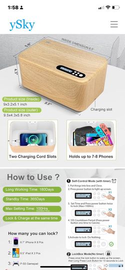 ySky Safe Lock Box  (retails $30+)