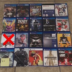 PlayStation 4 Video Game Collection PS4 For Sale