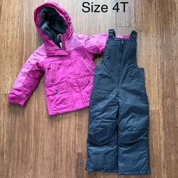Toddler, girls, snow, bib, and jacket size 4T