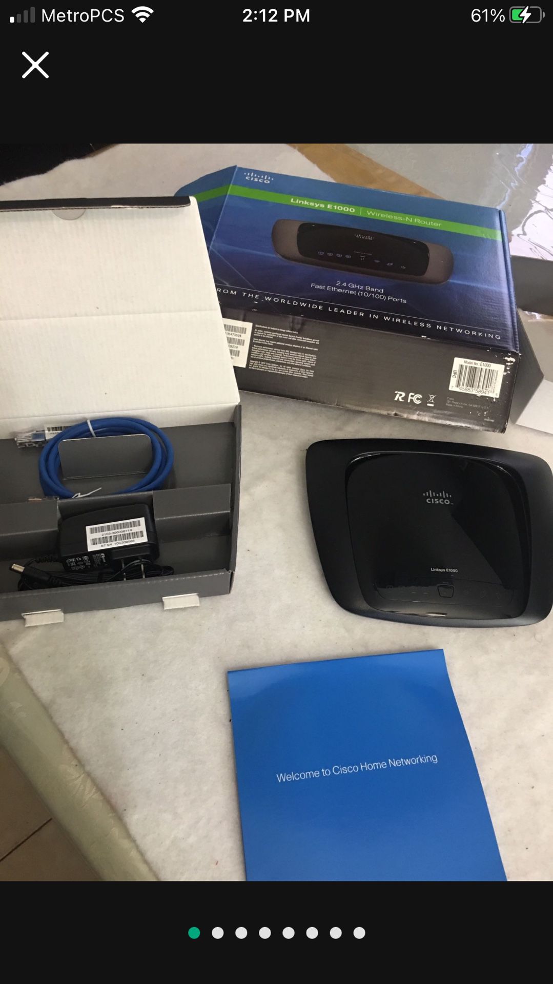 Wireless ROUTER/ Linksys-N Router E1000. 2.4 GHz Band. NEW NEW NEW IN A BOX