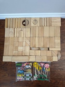 120 pc block set/cars & traffic signs