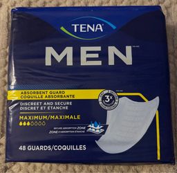 New One (1) TENA Men Maximum Guards, Incontinence Pads for Men, 48 Count