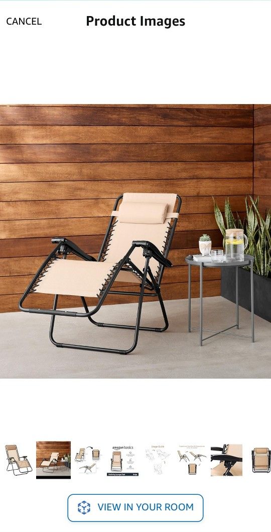 Outdoor Adjustable Zero Gravity Outdoor Lounge Chair