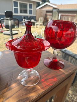 Red Glass Decor
