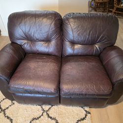 La-Z-Boy Reclining Love Seat, Leather