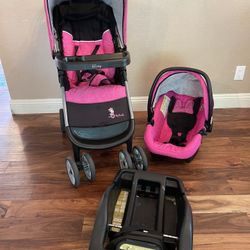 Minnie Mouse Disney Car seat And Stroller Combo 