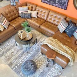 🍄 Baskove Leather Sectional | Recliner Sofa | Leather Recliner | Loveseat | Couch | Sofa | Sleeper| Living Room Furniture| Garden Furniture | Patio 