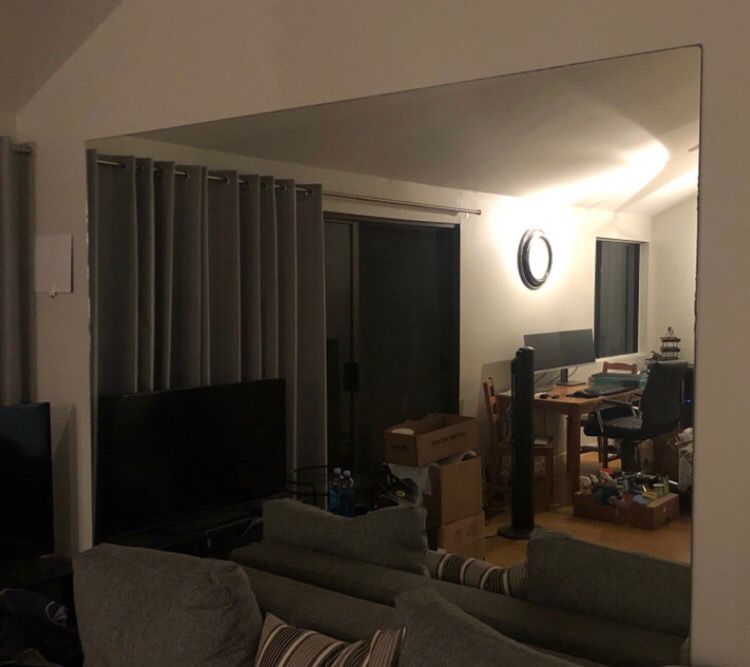 Large studio mirror 96” x 64”