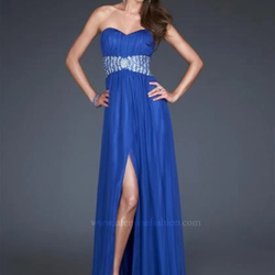 La Femme royal blue dress