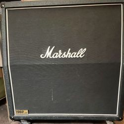 1960 Marshall 4x12 cabinet for electric guitar. 