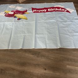 Airplane  Birthday Banner  