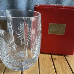 Mikasa Christmas Tree Crystal Mug, Made In Germany