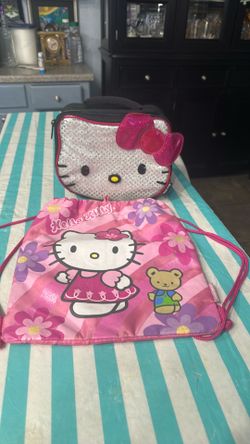 Hello kitty lunch box & backpack