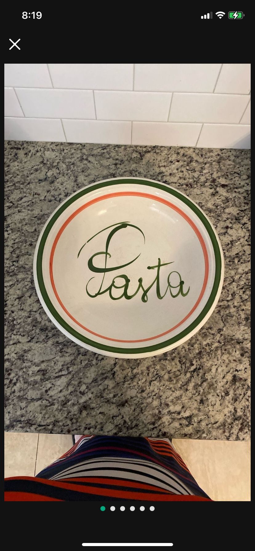 Pasta Bowl- Family Style Large Serving Bowl 