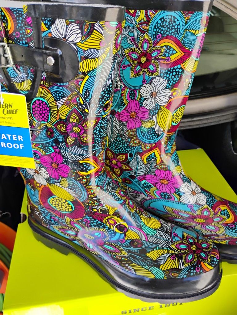 Western Chief [2 pair] Women Garden Play Print and /or Umbrella Print Rain Boots