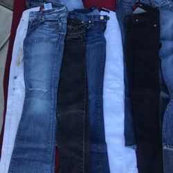Jeans size 24, 25, 26, rock & republic, Marciano, guess, hollister, Arden b