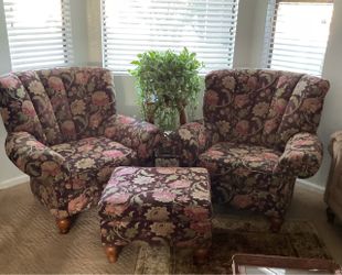 2 Chairs 1 Ottoman $150 OBO