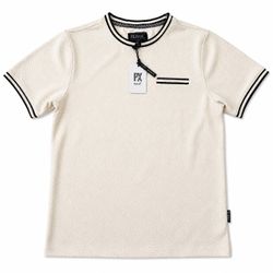 PX Eight Cream Textured Crewneck T-Shirt