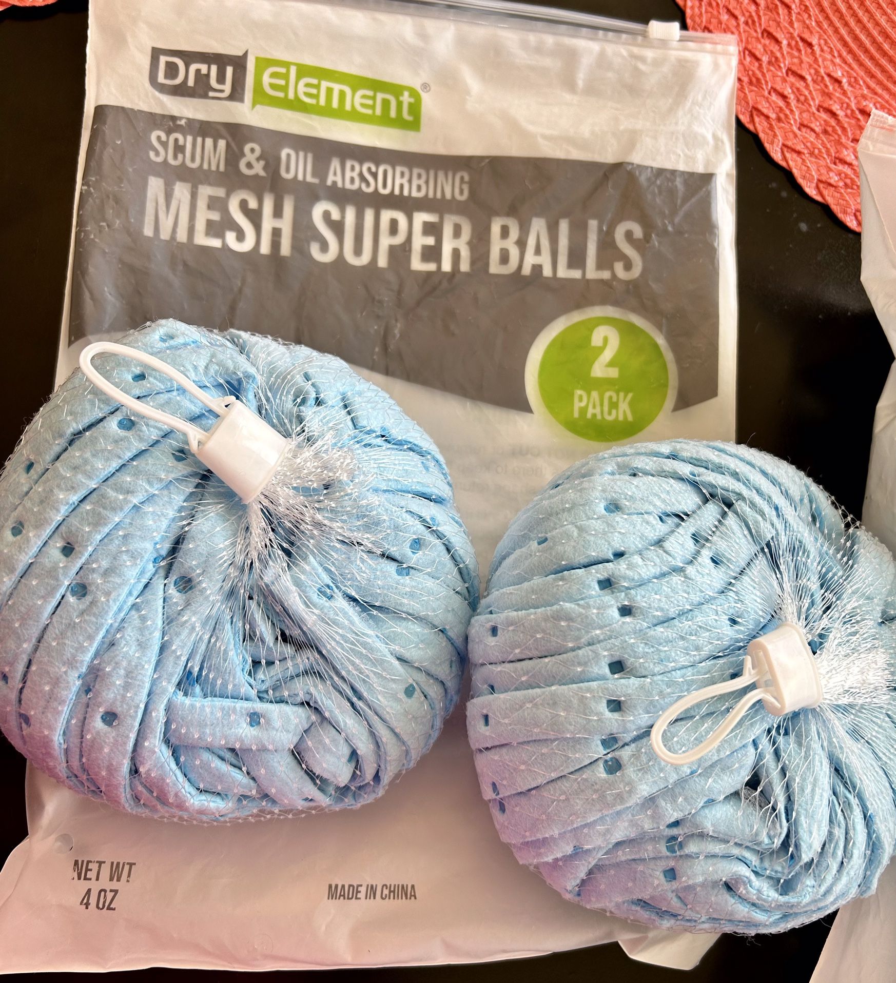 2- Packs Of 2- Smoke and Oil Absorbent Mesh Super Balls