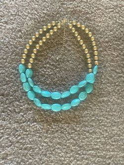 Turquoise and gold necklace