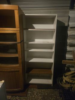 Wood shelf.
