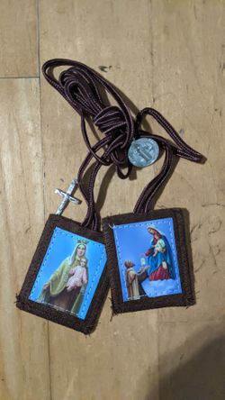 Scapulario ase bonito regalo para Bautizo, Communion,quinseanera,ect ... Religious scapular great gift Baptism, First Communion, Confirmation, Marriag