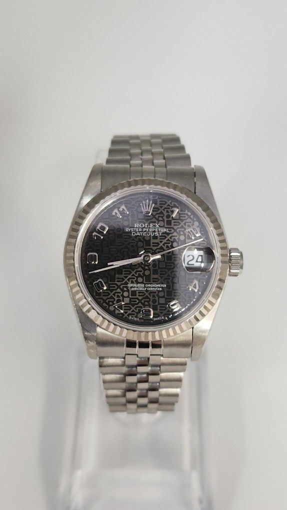 31mm Rolex oyster perpetual date just stainless steel watch, Model: 68274