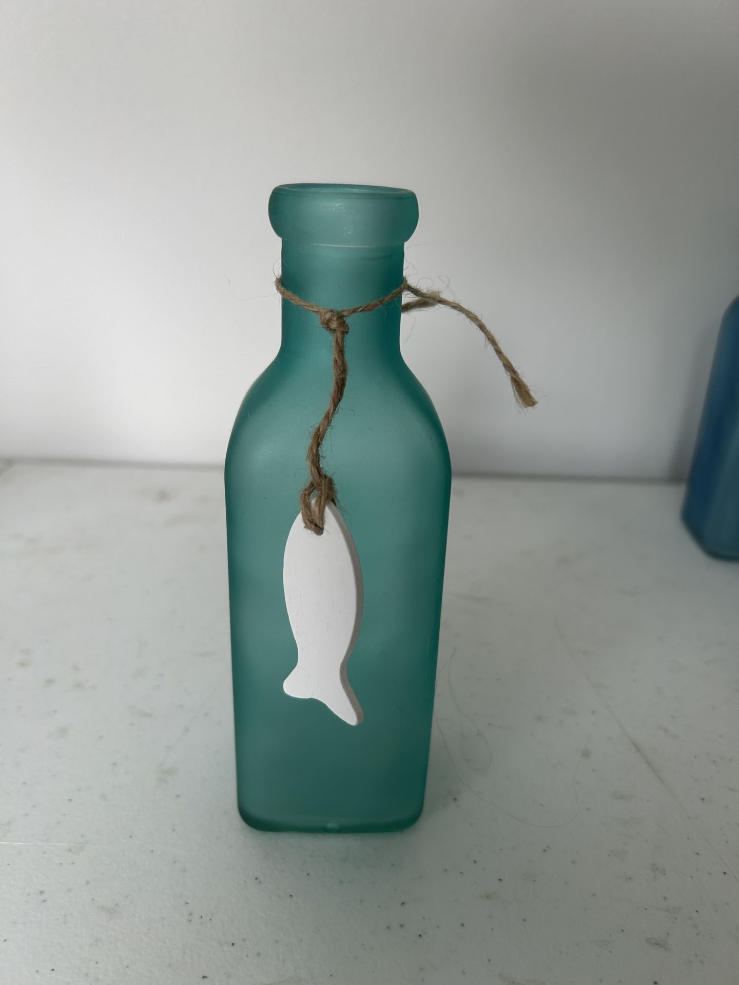 Coastal Beach Decorative Glass Bottle