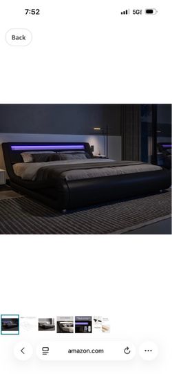Queen size black bed frame