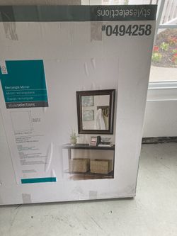 Beautiful mirror. Home style selections. Dark brown