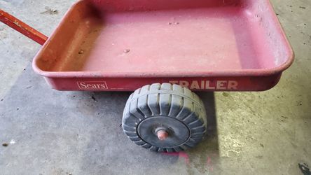 Old school Sears pull trailer for tricycle or bike