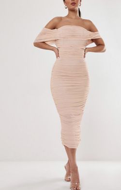 Nude Mesh Dress