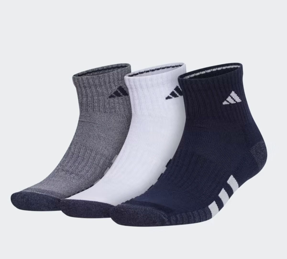 Adidas Men’s Quarter Cuff Cushioned Socks 3 Pairs X2