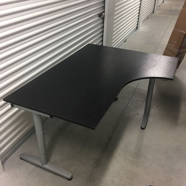 Ikea Galant Right Turn Computer Desk Adjustable For Sale In