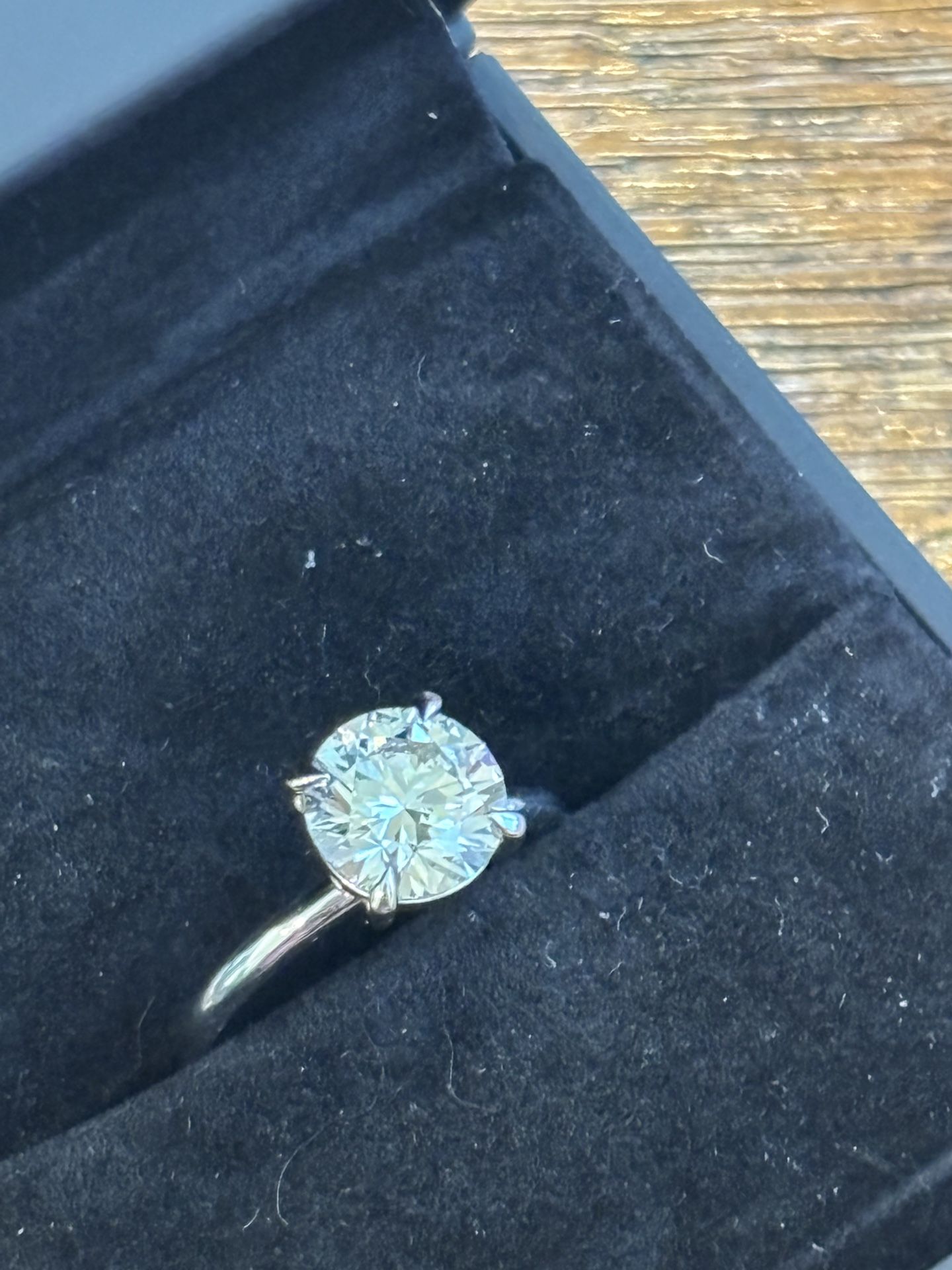 New 2.01 Carat Round Diamond Engagement Ring 14k White Gold