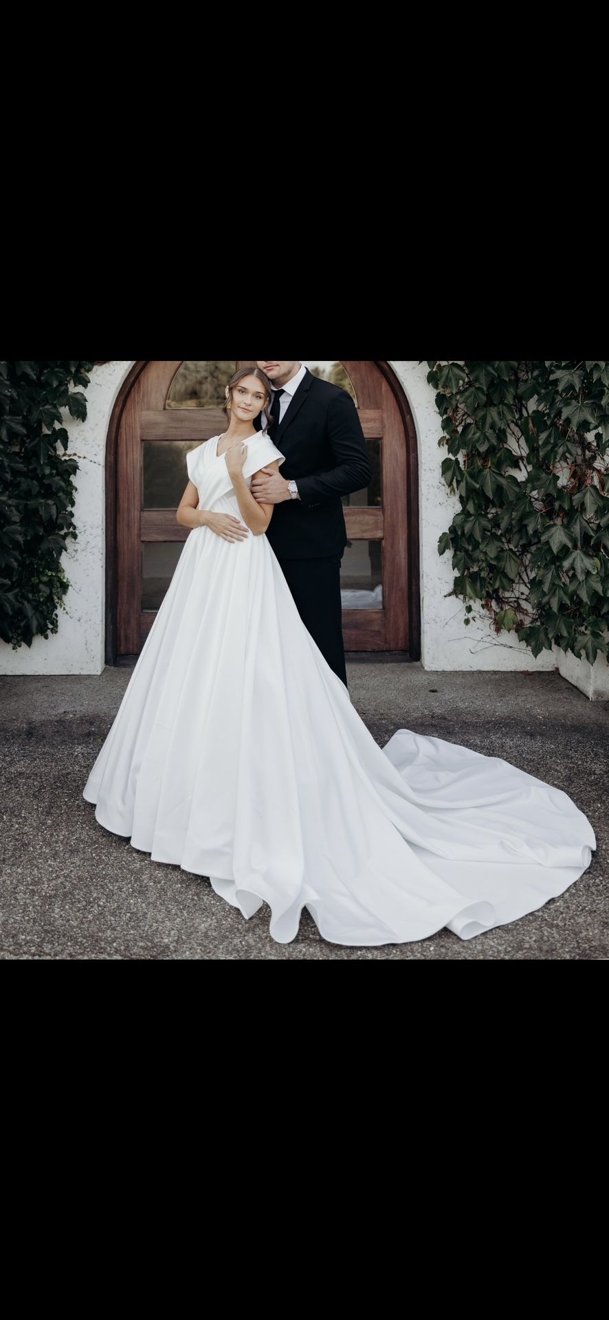 Elegant Satin Wedding Dress.
