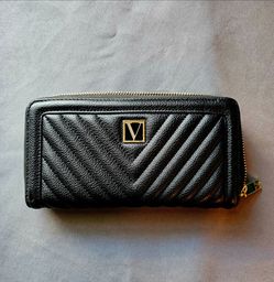 Victoria's Secret Black Quilted Wallet