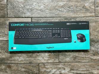 Logitech MK345 Full Size Wireless Keyboard and Mouse Combo - Black