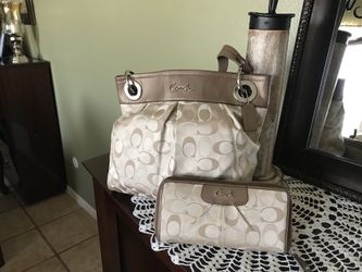 Coach bag with matching wallet