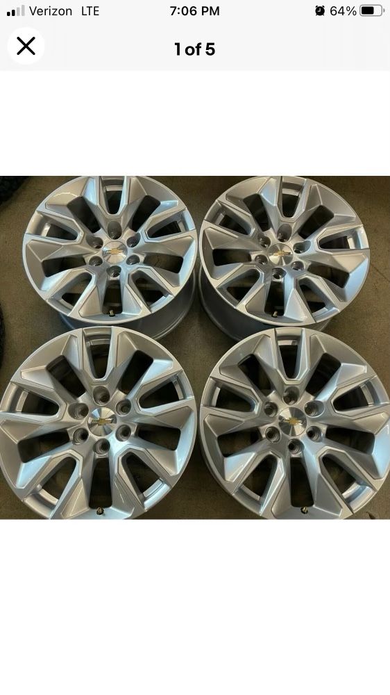 New Take Off Chevy Silverado 2023 OEM 20” Wheels