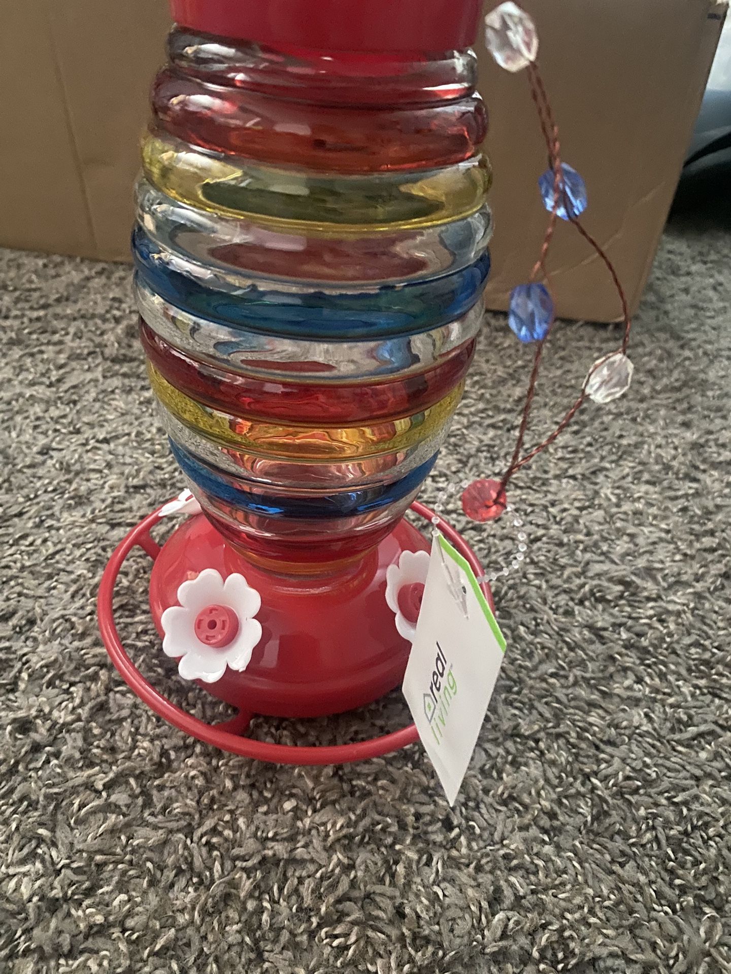 Glass Humming Bird Feeder