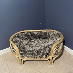 High End Boho Rattan/ Wicker Pet Bed