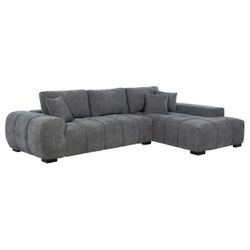 Brand New Grey Super Plush Modern Style Sectional Sofa 